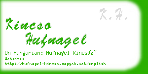 kincso hufnagel business card